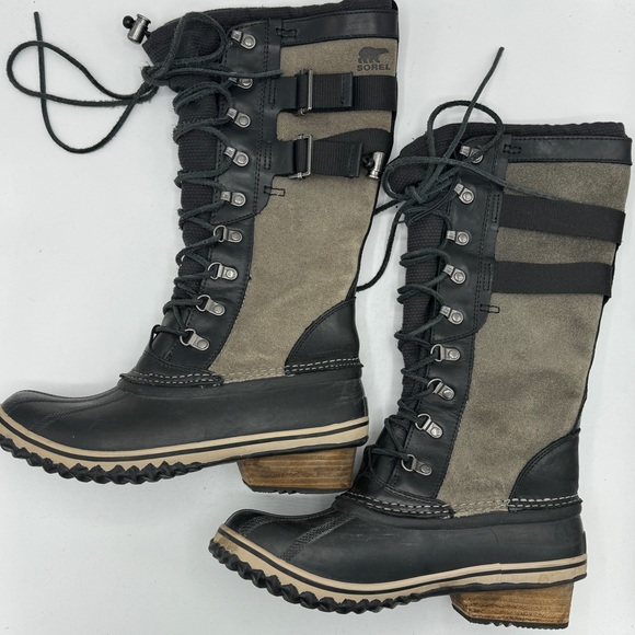 Sorel Carly Conquest ll Black Kettle Women’s Duck Boot - Picture 4 of 9